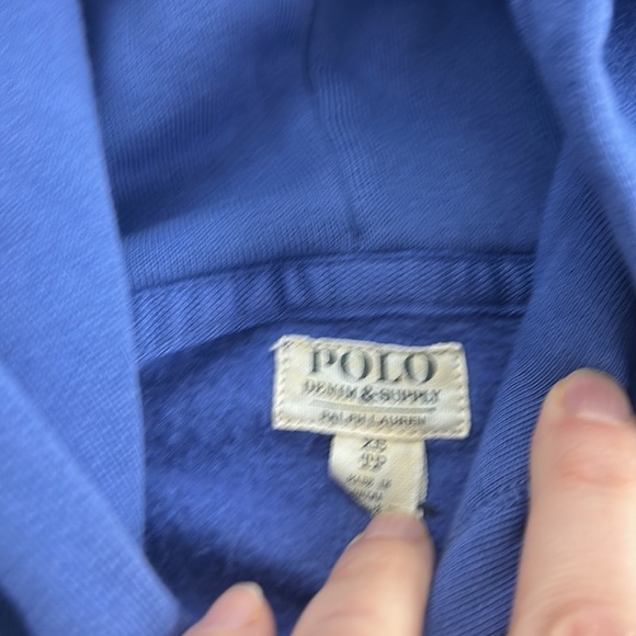 Polo Ralph Lauren blue cropped hoody size XS NWT - Picture 7 of 8